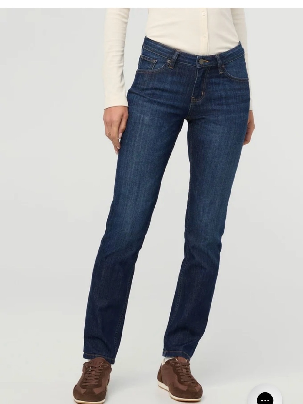 DUER Performance Denim Mid Rise Slim Taper Marina Blue